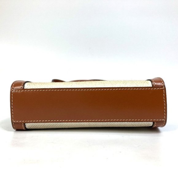 CELINE .02NT Carriage Vertical Cabas Mini2WAY Shoulder Bag Canvas - Picture 10 of 11